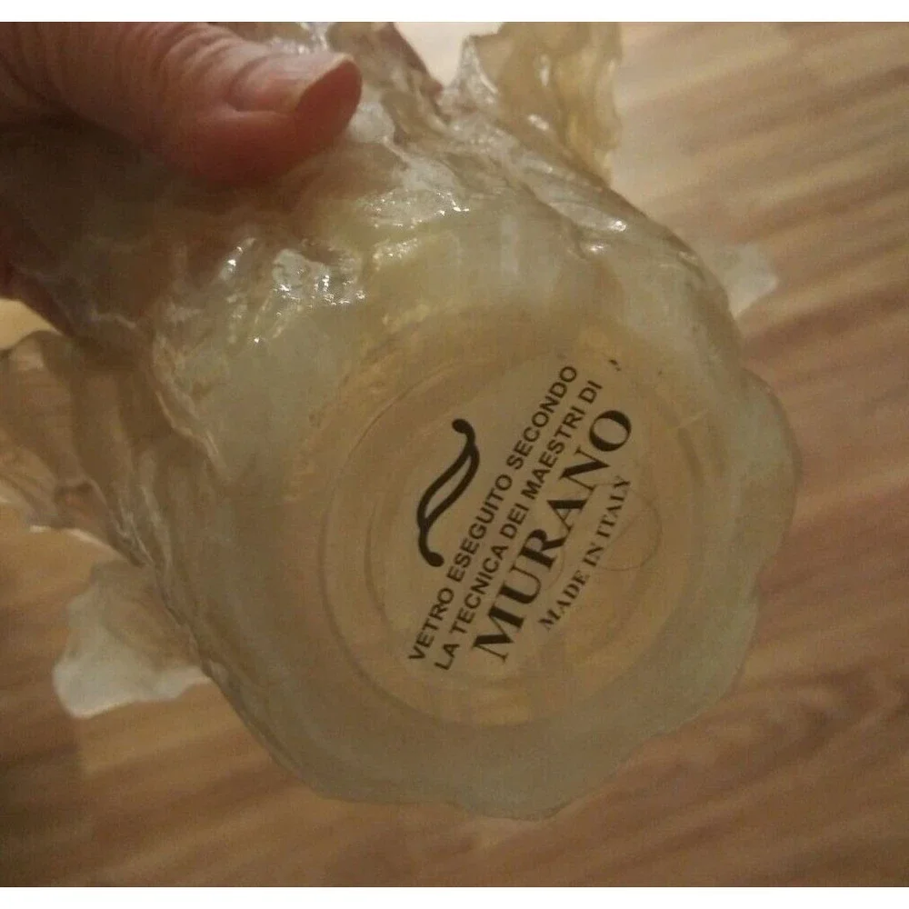 MURANO Italy Art Glass Hand Blown Flower Tealight/Votive Candle Holder NWT - Picture 4 of 5